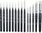 ARTIFY Miniature Drybrush Paint Brush Set: 14-Piece Round Small Detail Model Paintbrushes, Thin Mini Tiny Micro Paint Brushes for Miniature Painting